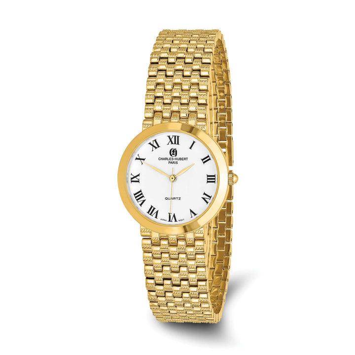 Lovely Rita's Watch Charles Hubert Mens Classic SS Satin Gold-finish Brass Watch