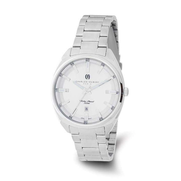 Lovely Rita's Watch Charles Hubert Mens Classic SS Silver-tone Dial Polished Watch