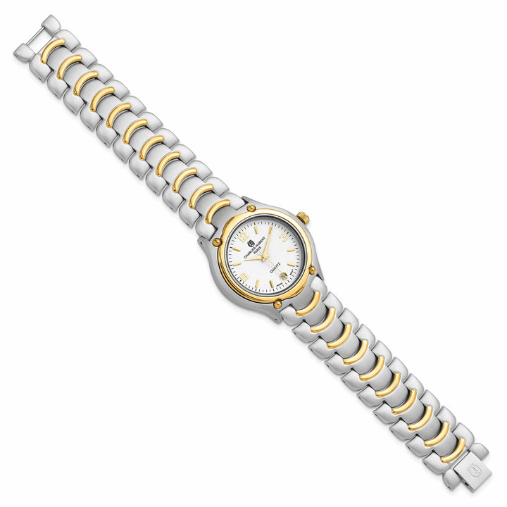 Lovely Rita's Watch Charles Hubert Mens Classic SS Two-tone Brass White Dial Watch