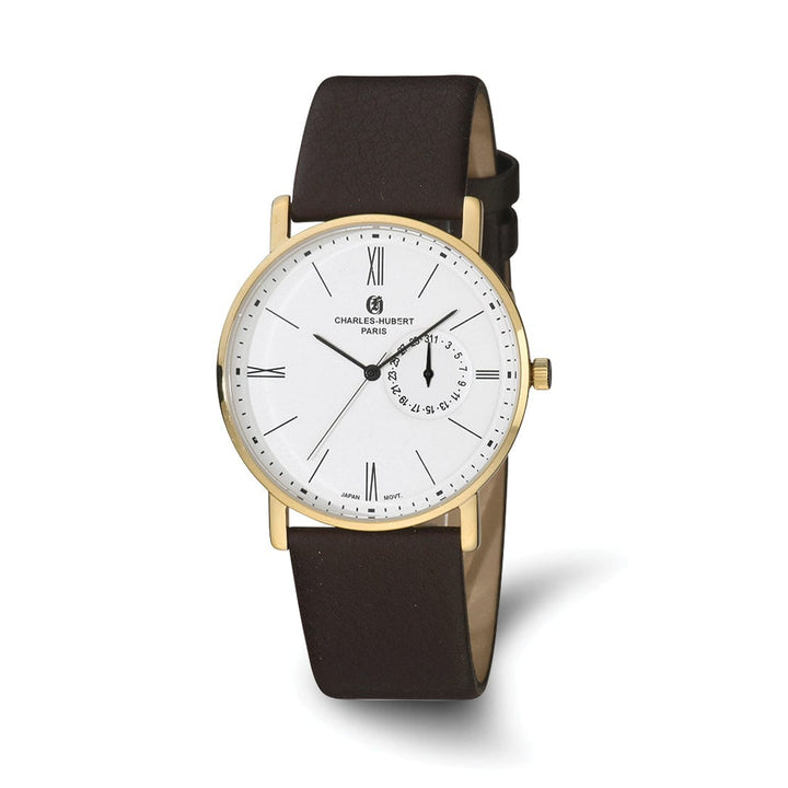 Lovely Rita's Watch Charles Hubert Mens Classic SS White Dial Dress Polished Watch
