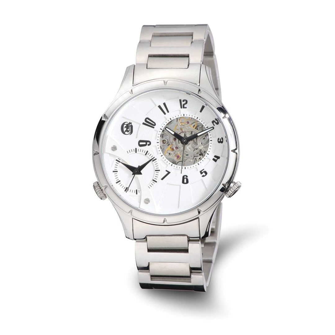 Lovely Rita's Watch Charles Hubert Mens Classic Stainless Steel Dual Time Polished Watch
