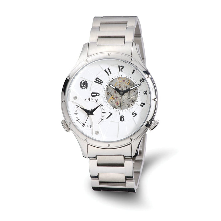 Lovely Rita's Watch Charles Hubert Mens Classic Stainless Steel Dual Time Polished Watch