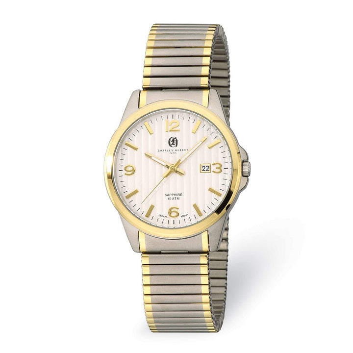 Lovely Rita's Watch Charles Hubert Mens Classic Titanium Silver Dial Expansion Band Watch