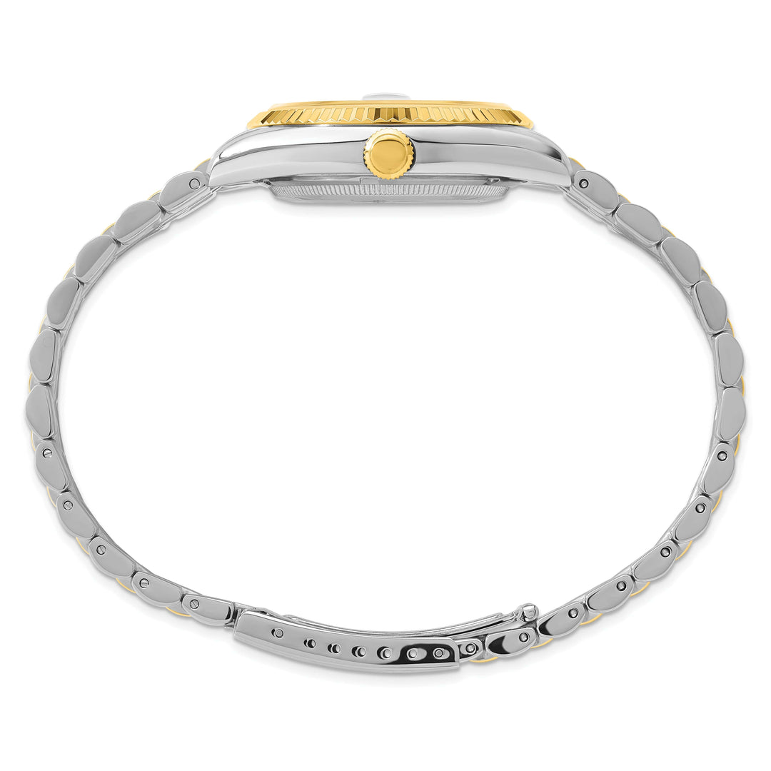 Lovely Rita's Watch Charles Hubert Mens Classic Two-tone SS White Dial Polished Watch