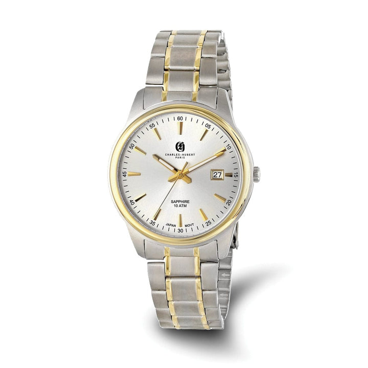 Lovely Rita's Watch Charles Hubert Mens Classic Two-Tone Titanium Silver-tone Dial Watch