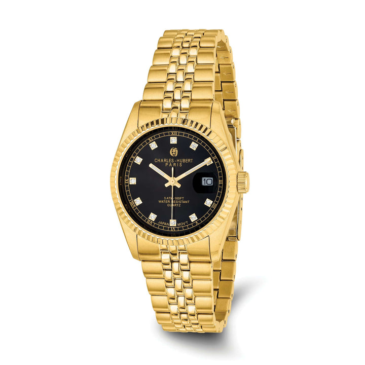 Lovely Rita's Watch Charles Hubert Mens Modern SS Black Dial Watch White Dial Watch