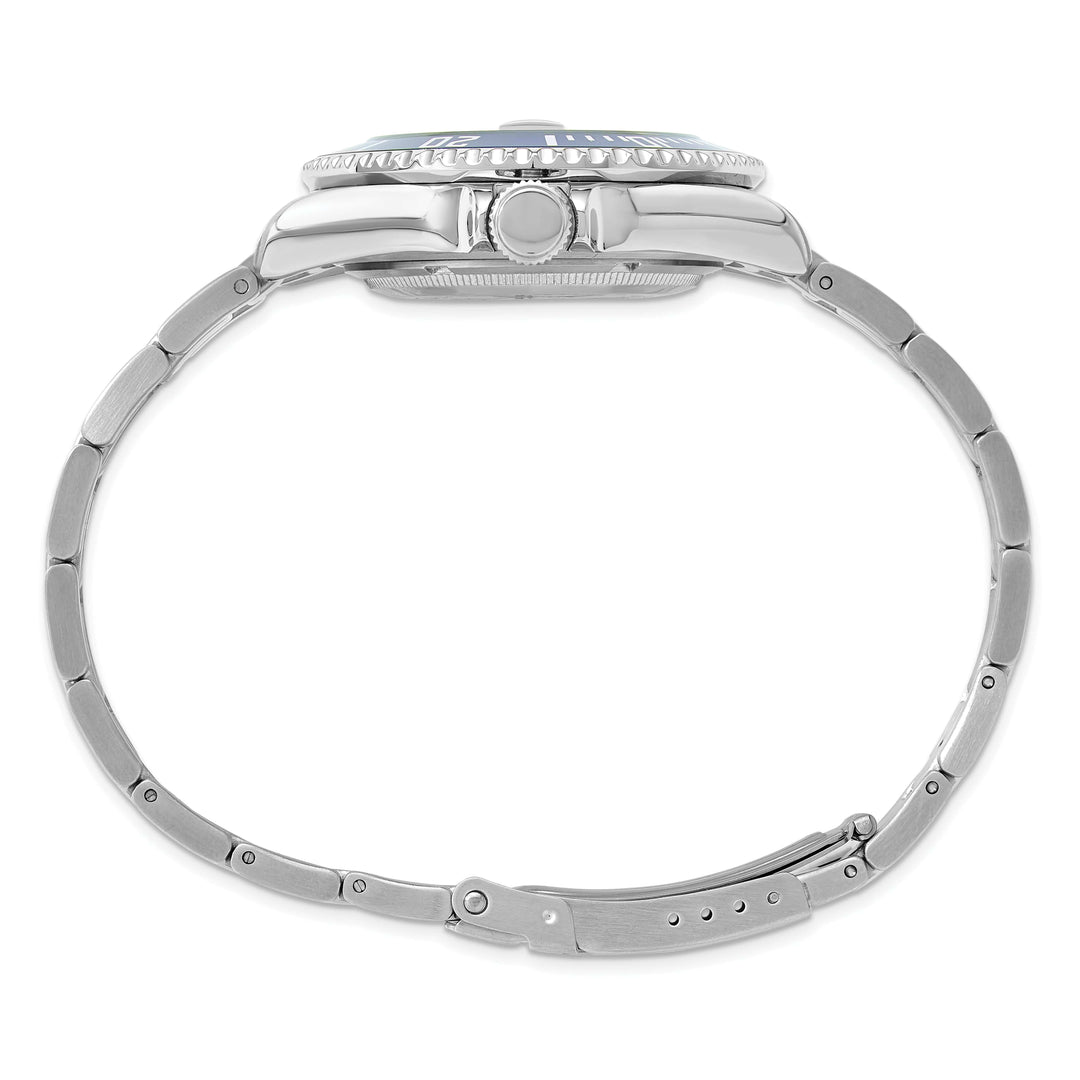 Lovely Rita's Watch Charles Hubert Mens Modern Stainless Steel Blue Dial Polished Watch