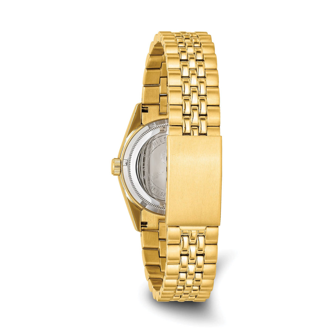 Lovely Rita's Watch Charles Hubert Mens Sleek Stainless Steel White Dial Polished Watch