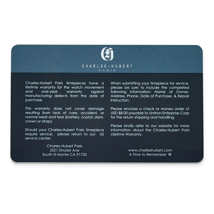 Lovely Rita's Watch Charles Hubert Mens SS Rubber Band Silver Digital Dial Chrono Watch