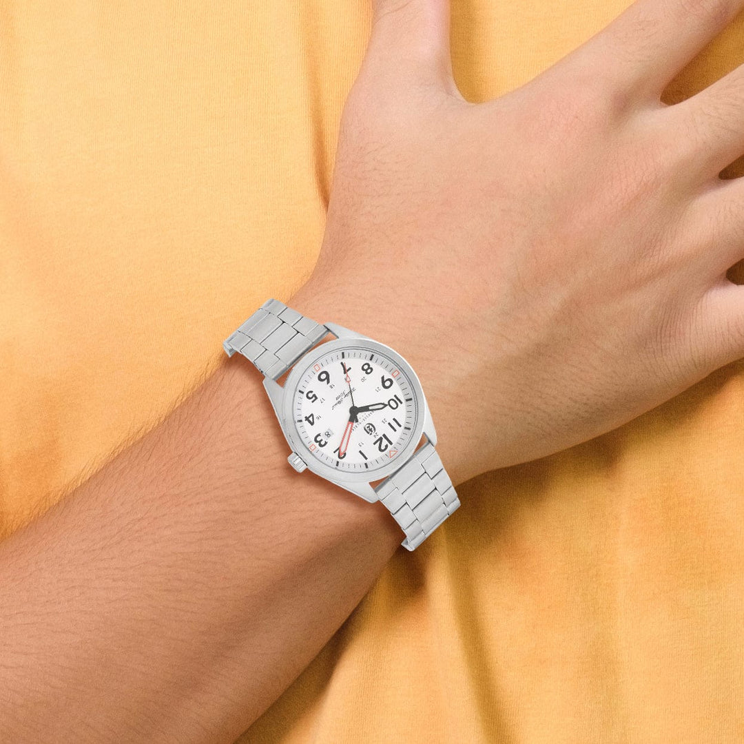 Lovely Rita's Watch Charles Hubert Modern SS White Dial with Date Polished Watch