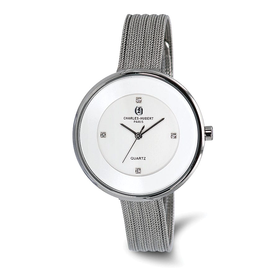 Lovely Rita's Watch Charles Hubert Sophisticated SS Quartz Polished Watch Blue Dial Watch