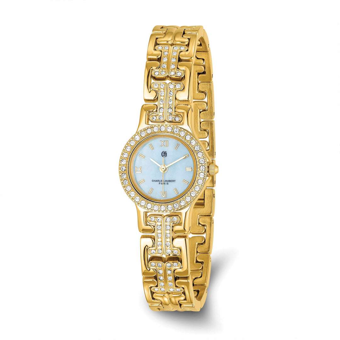 Lovely Rita's Watch Charles Hubert SS Gold-finish MOP Dial with 4 Color Bezels Watch