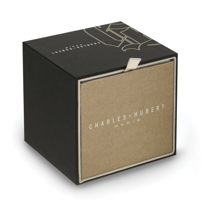 Lovely Rita's Watch Charles Hubert Yellow SS Black Dial with Date Leather Band Watch