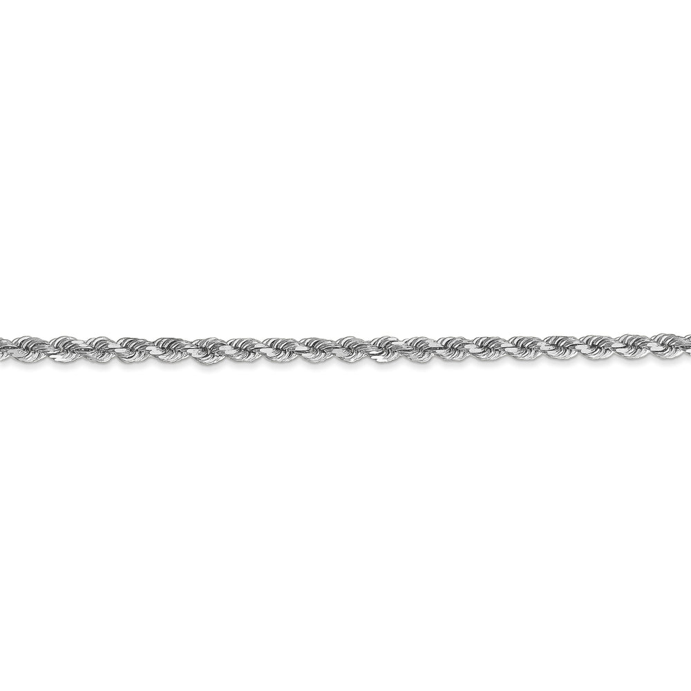14k White Gold 2.90mm Diamond Cut Rope Chain