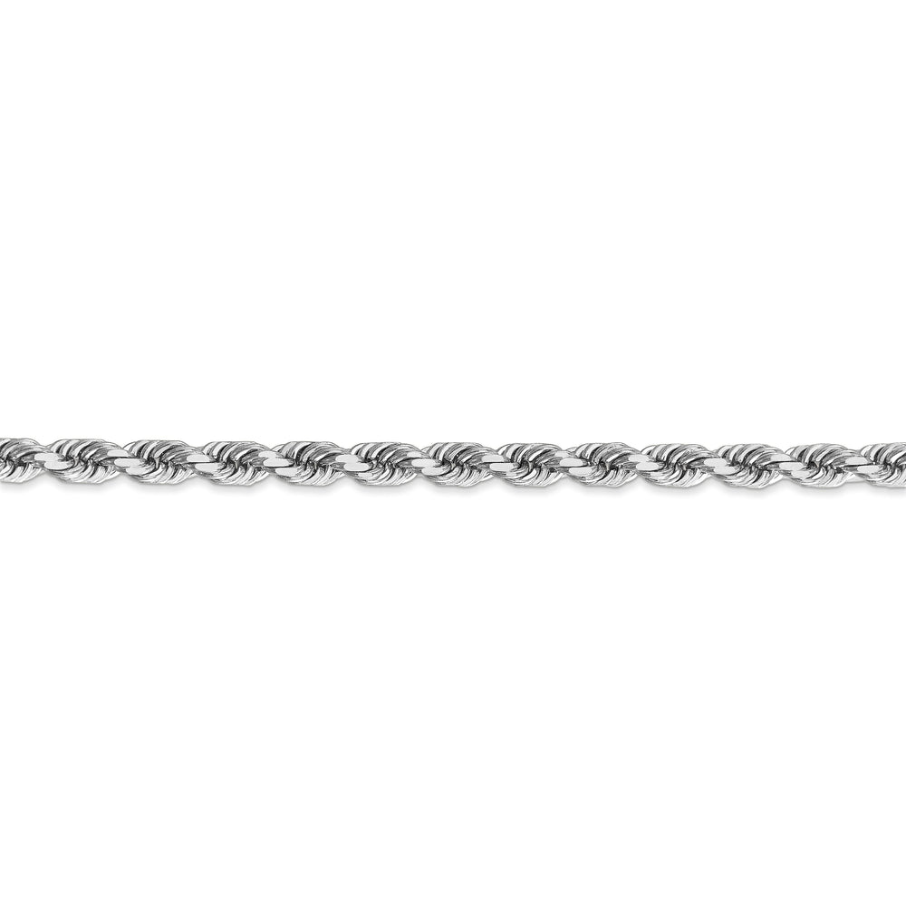 14k White Gold 5.00mm Diamond CutRope Chain