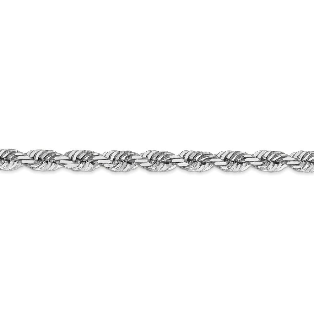 14k White Gold 5.50mm Diamond Cut Rope Chain