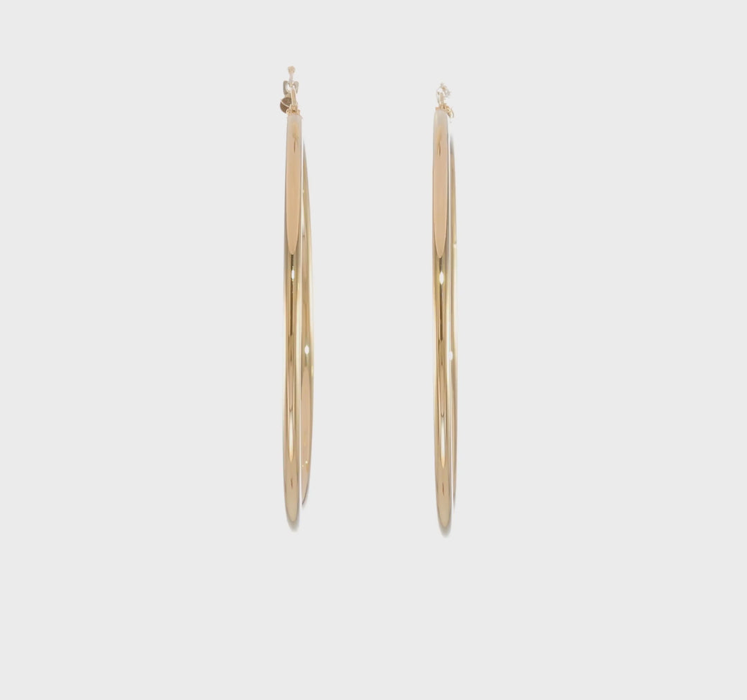 14k Yellow Gold 2.5MM Lightweight Round Earrings