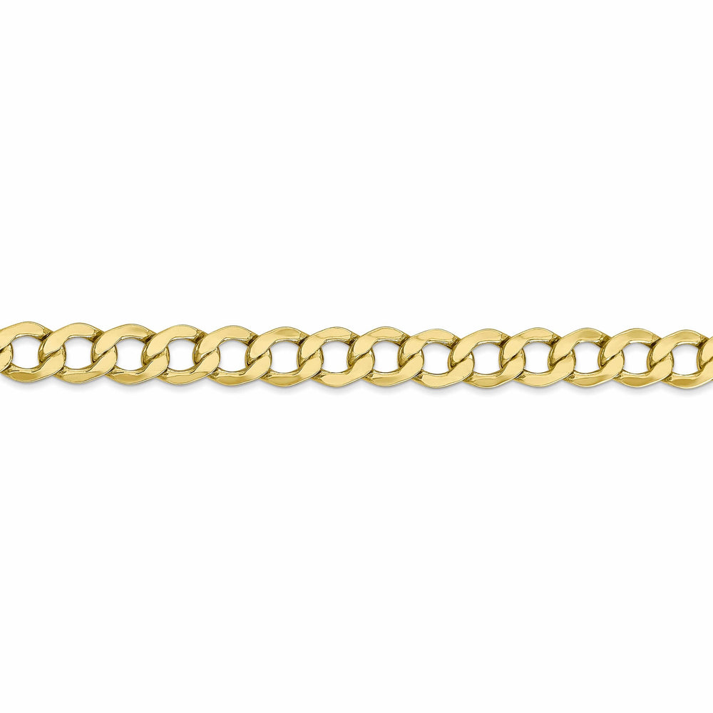 10k Yellow Gold Semi-Solid Curb Link Chain