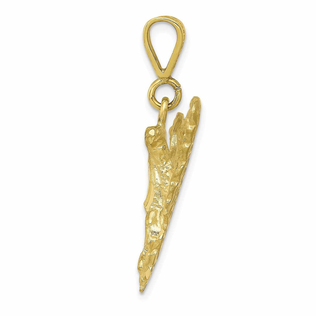 10k Yellow Gold D.C Satin Finish Eagle Charm Pendant