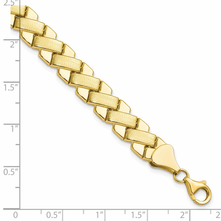 10k Yellow Gold Criss Cross Fancy Bracelet