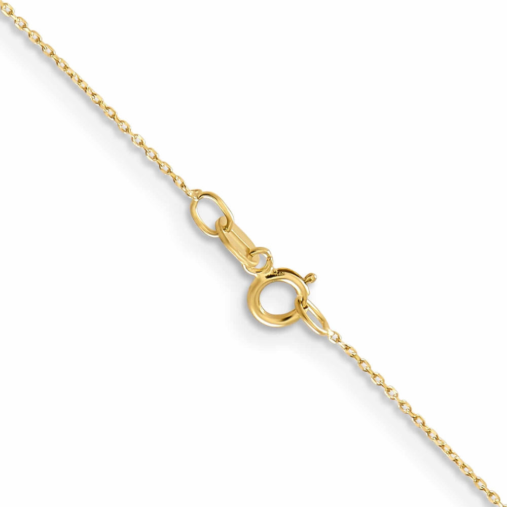 10k Yellow Gold Solid Diamond Cut Cable Chain .6MM