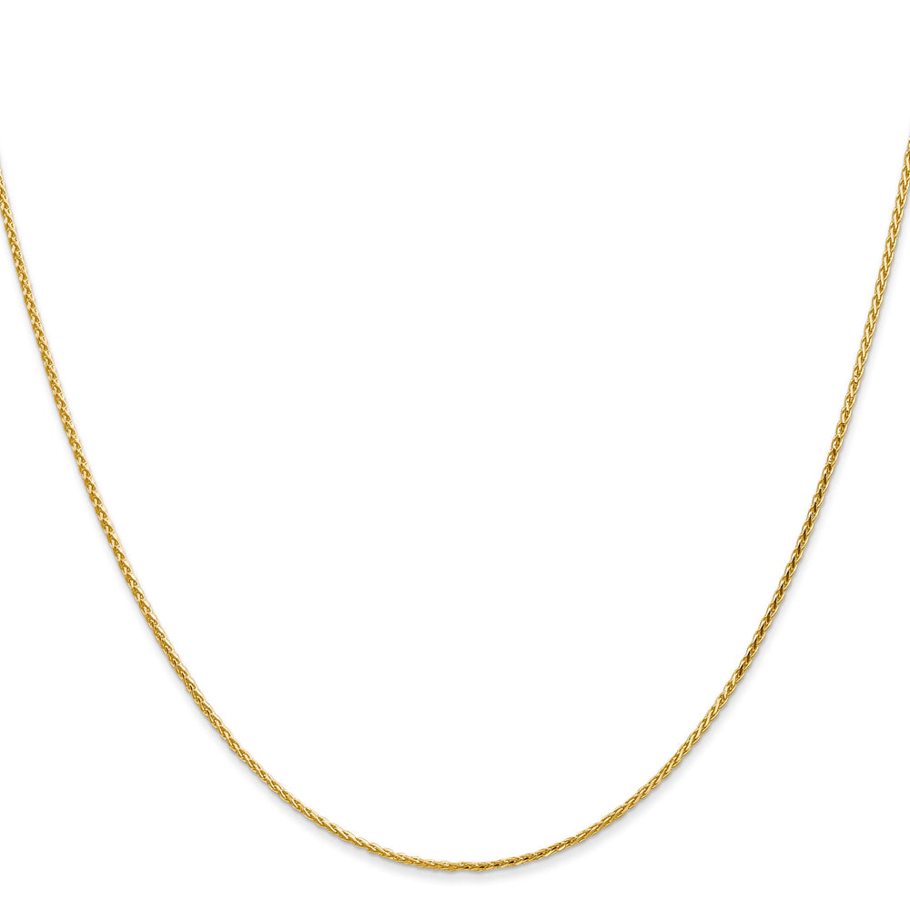14k Yellow Gold 1.0mm Diamond Cut Wheat Chain