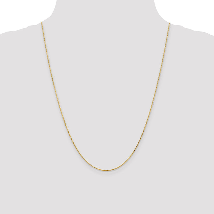 14k Yellow Gold 1.0mm Diamond Cut Wheat Chain