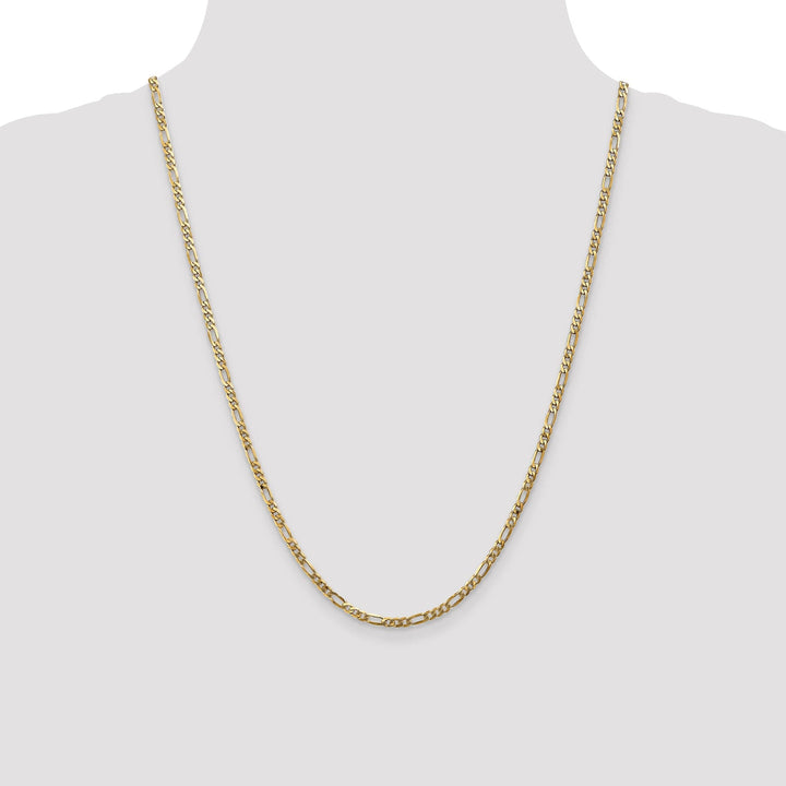 Leslie 14k Yellow Gold 3.25mm Flat Figaro Chain