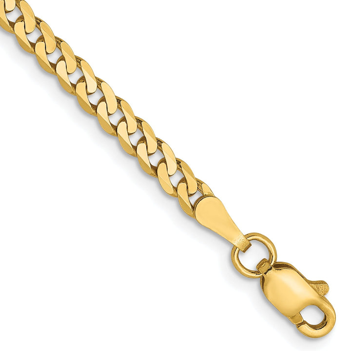 Leslie 14k Yellow Gold 2.9mm Beveled Curb Chain