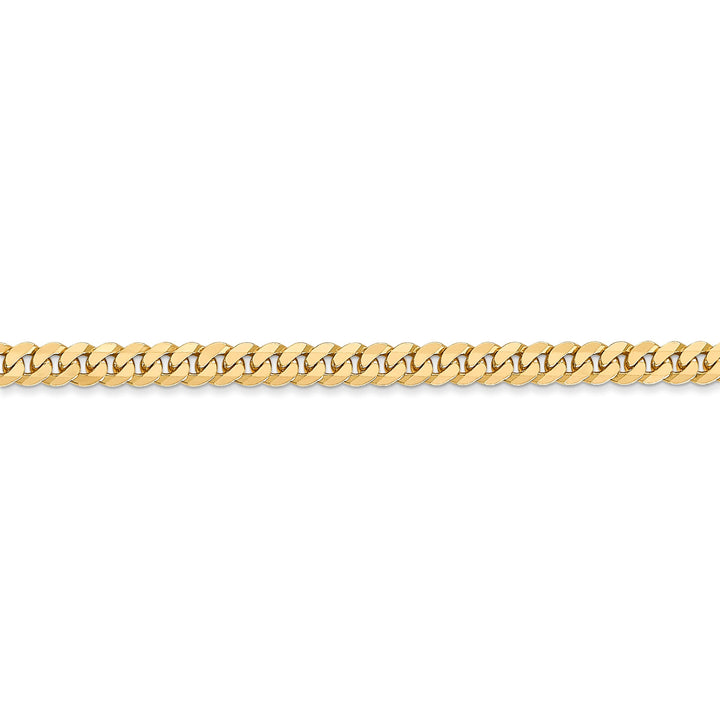 14k Yellow Gold 3.9mm Flat Beveled Curb Chain