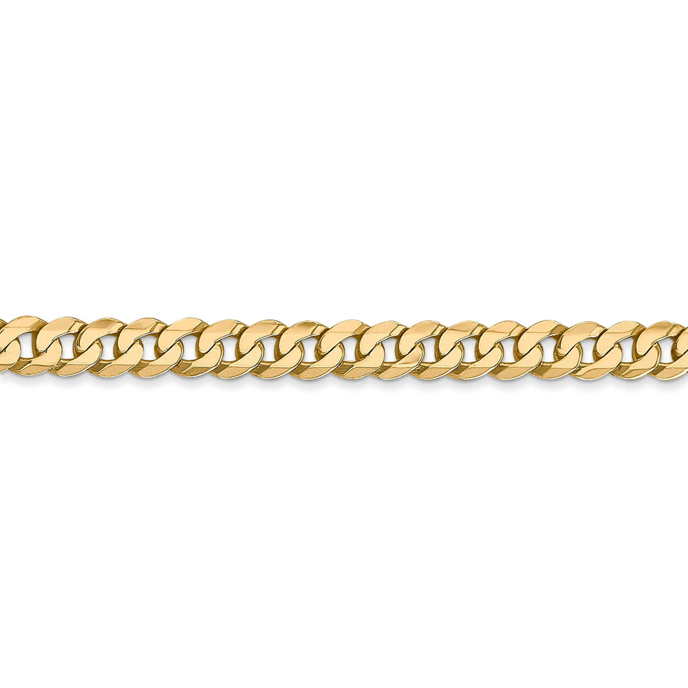 14k Yellow Gold 4.5mm Flat Beveled Curb Chain