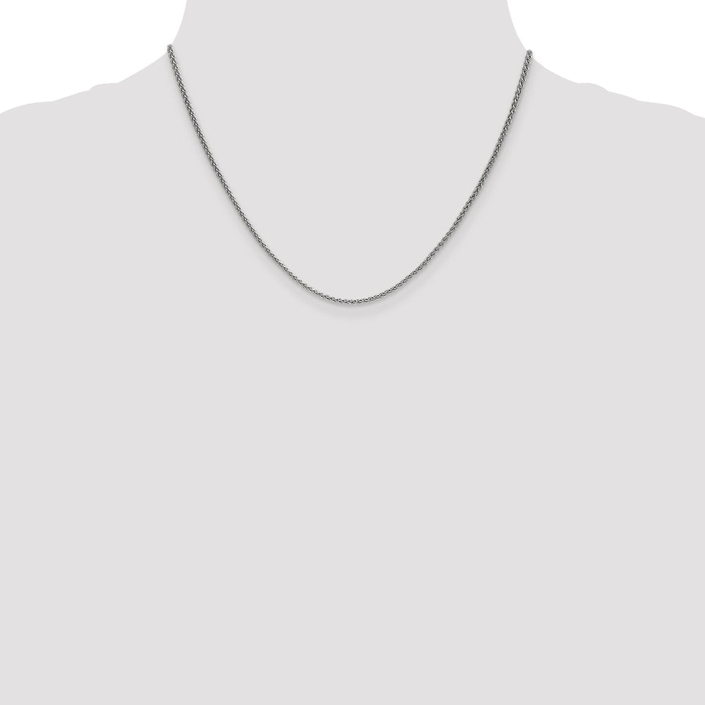 14k White Gold 1.65mm Spiga Wheat Chain