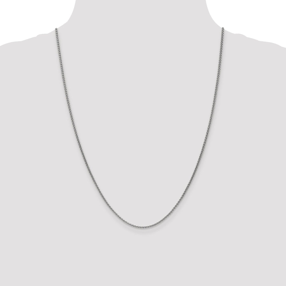 14k White Gold 1.65mm Spiga Wheat Chain