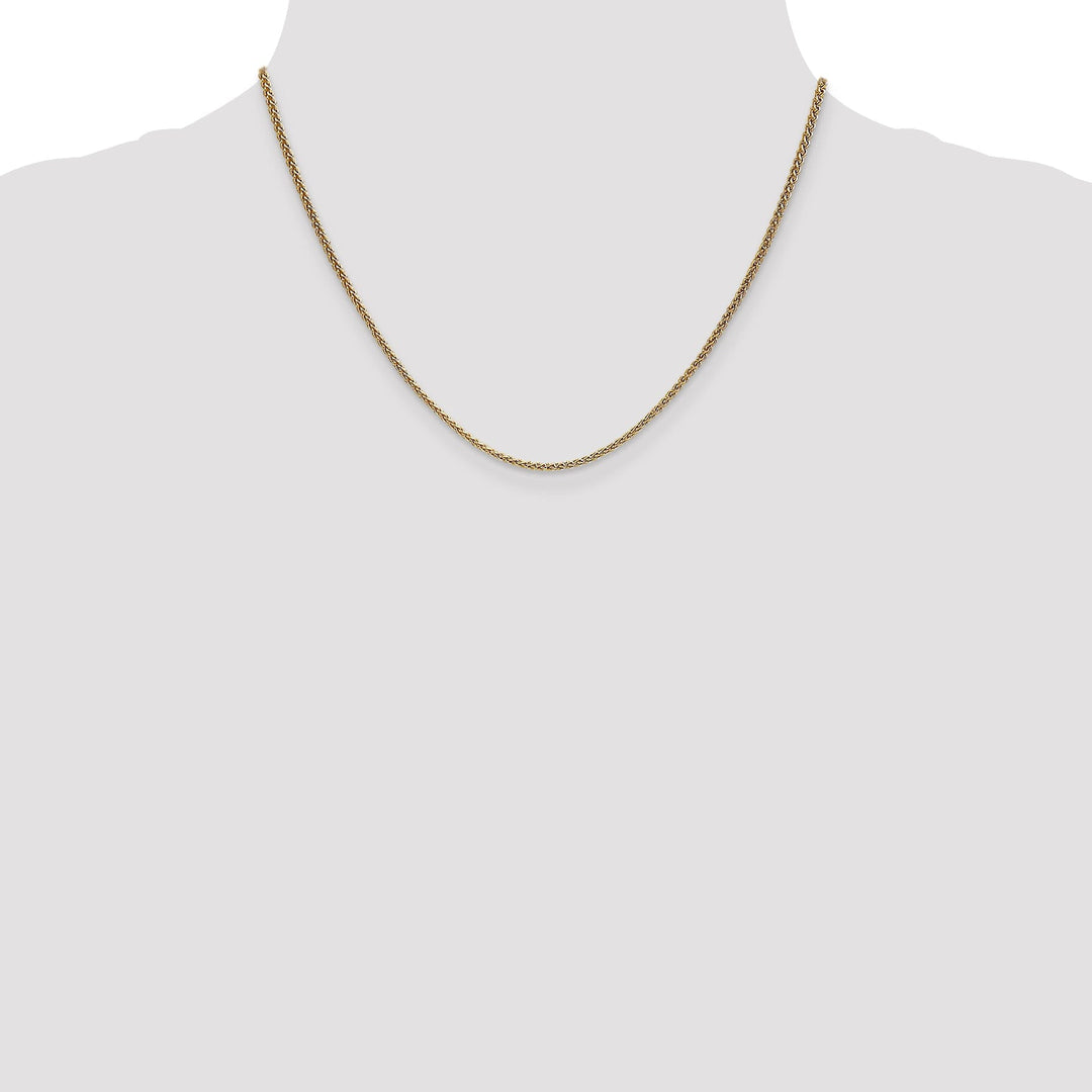 14k Yellow Gold 1.65mm Spiga Wheat Chain