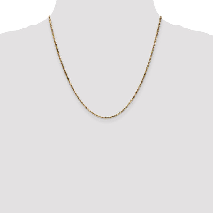 14k Yellow Gold 1.65mm Spiga Wheat Chain