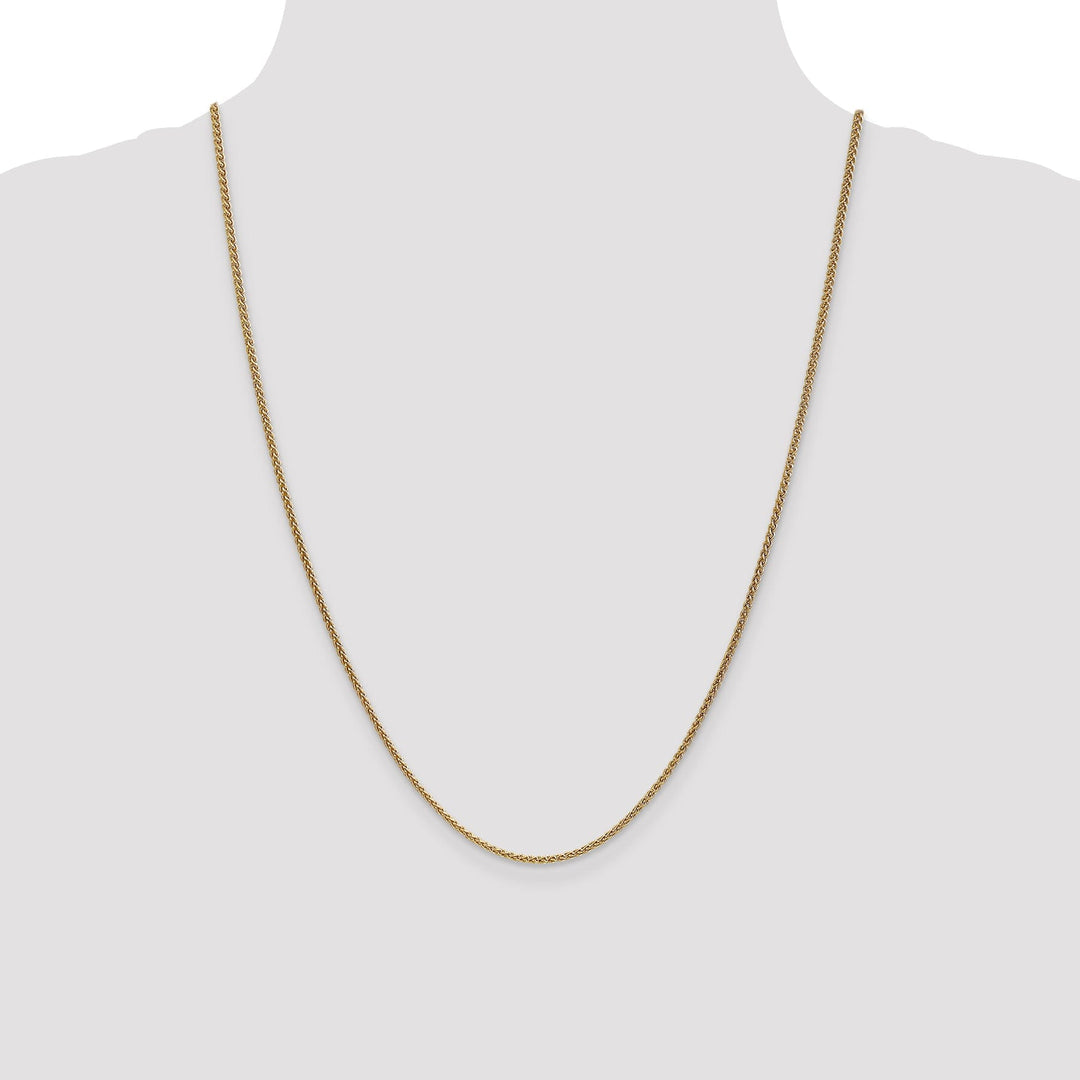 14k Yellow Gold 1.65mm Spiga Wheat Chain