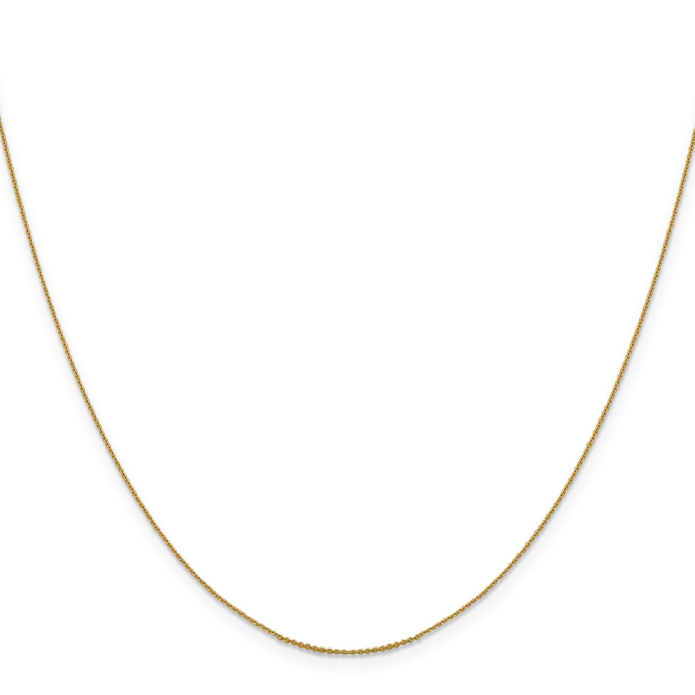 14k Yellow Gold .80 mm Diamond Cut Cable Chain