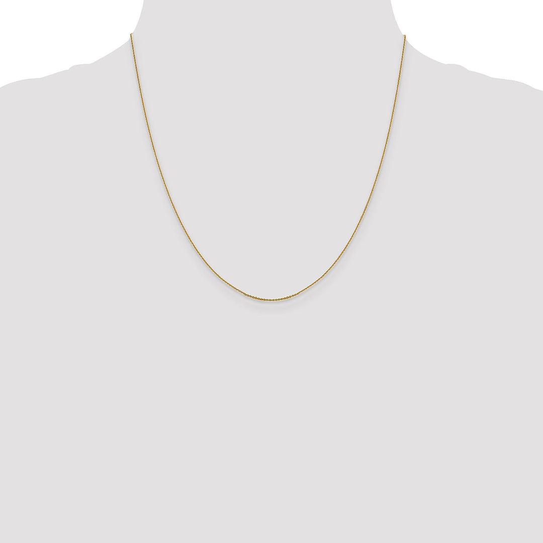14k Yellow Gold .80 mm Diamond Cut Cable Chain