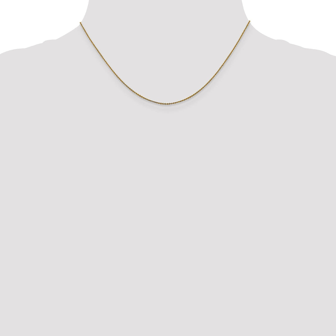 14k Yellow Gold .90 mm Diamond Cut Cable Chain