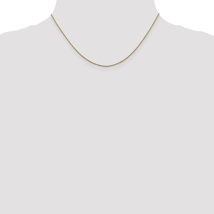 14k Yellow Gold .90 mm Diamond Cut Cable Chain