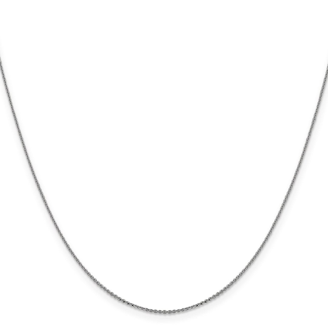 14K White Gold .90 mm Diamond Cut Cable Chain