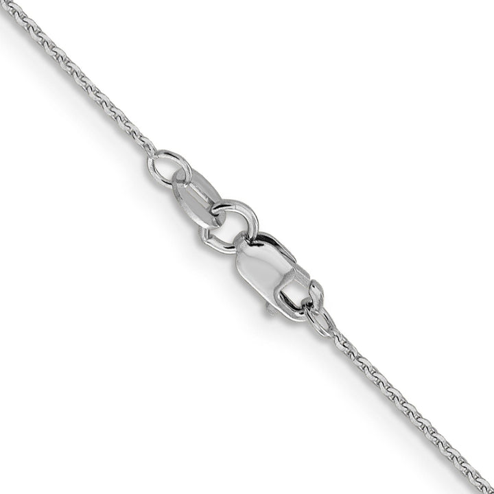 14K White Gold .90 mm Diamond Cut Cable Chain