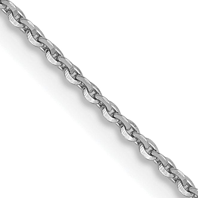 14K White Gold .90 mm Diamond Cut Cable Chain