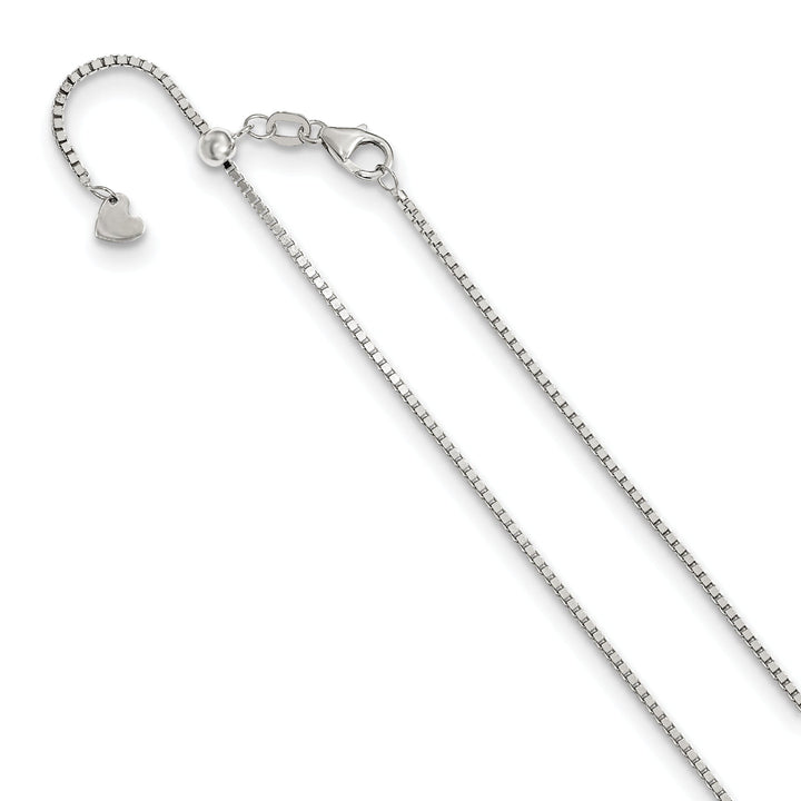 14k White Gold 1.20mm Adjustable Box Chain