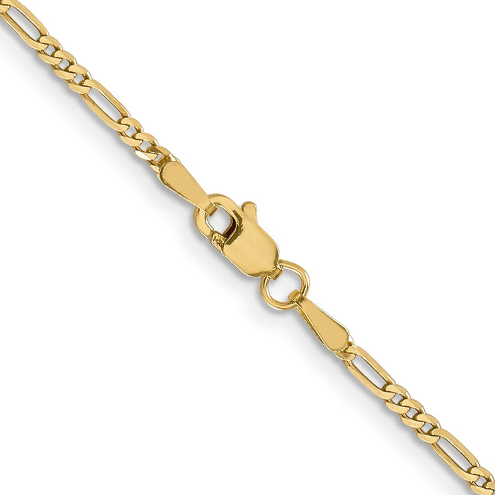 Leslie 14k Yellow Gold 1.80mm Flat Figaro Chain