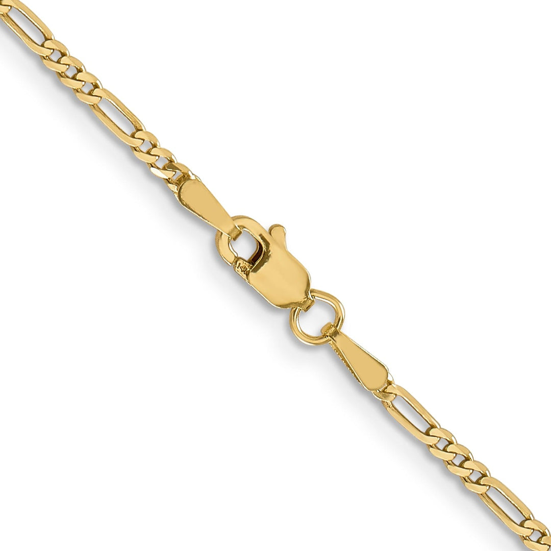 Leslie 14k Yellow Gold 1.80mm Flat Figaro Chain