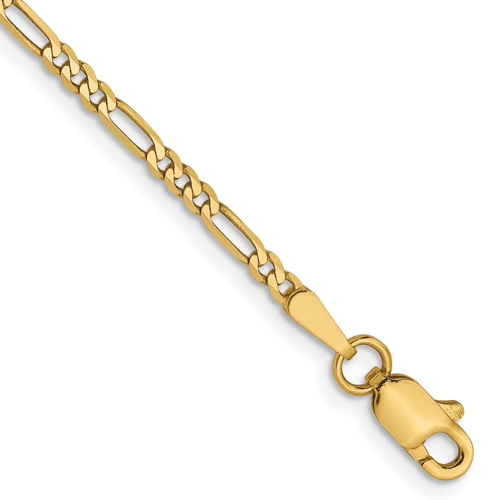 Leslie 14k Yellow Gold 1.80mm Flat Figaro Chain