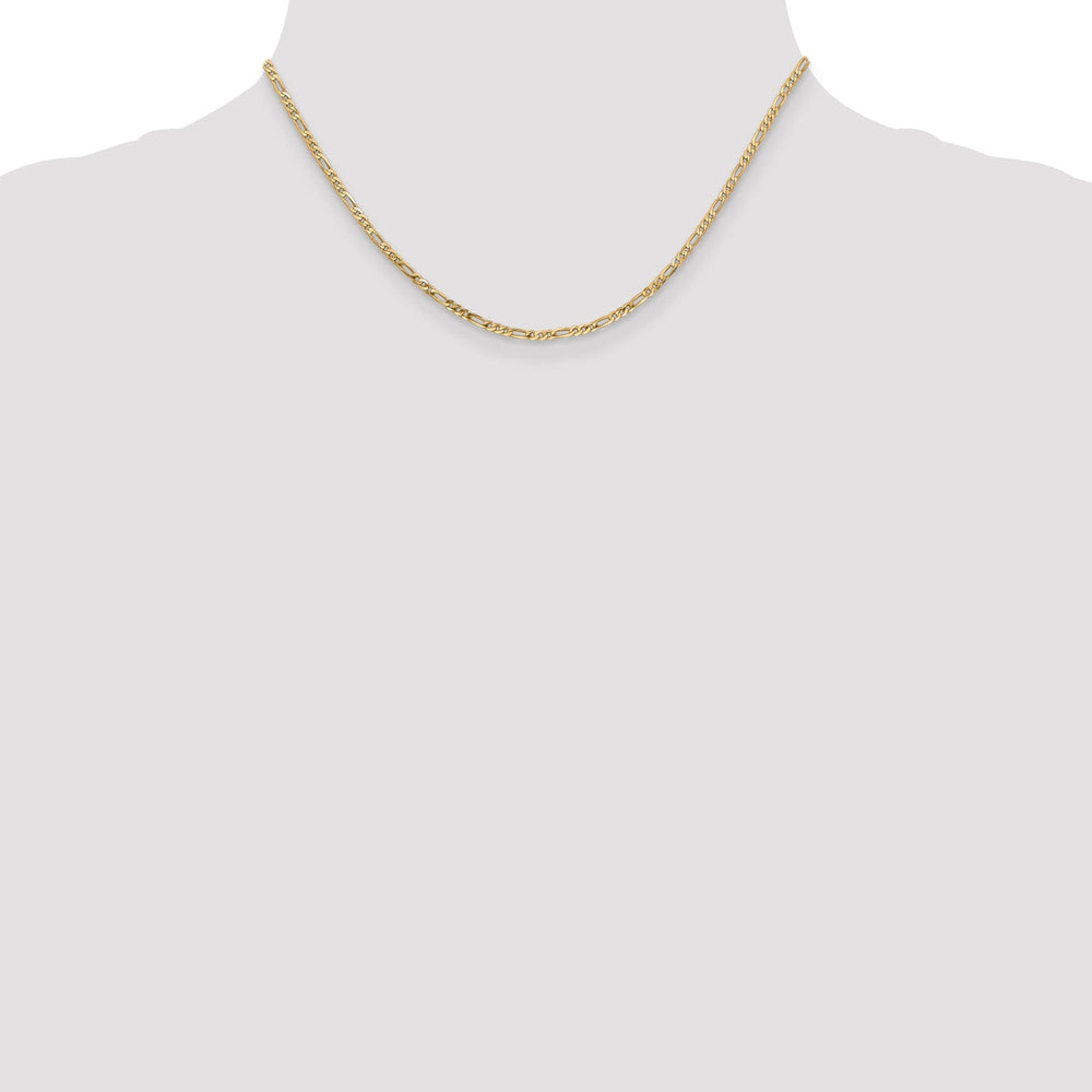 Leslie 14k Yellow Gold 2.25mm Flat Figaro Chain