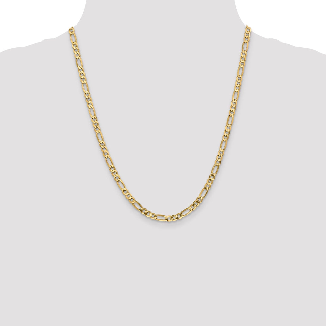 Leslie 14k Yellow Gold 4.75mm Flat Figaro Chain