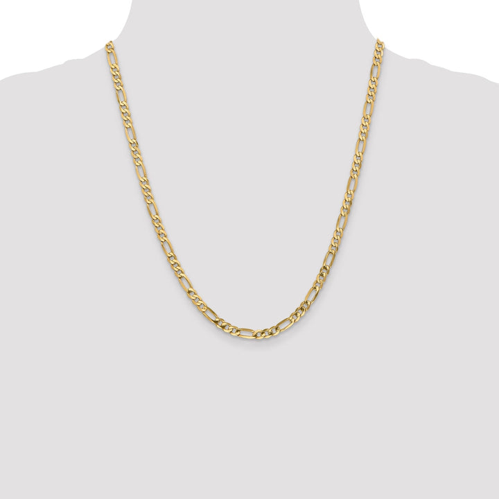 Leslie 14k Yellow Gold 4.75mm Flat Figaro Chain